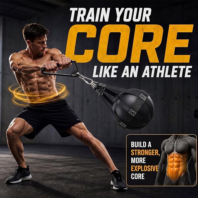 Indoor Slam Ball Medicine Balls Bag with Handles, Heavy Duty Weight Throw Practice Accessory, Reinforced Polyester Webbing & Steel Hardware, Fits 15-30 Lbs, Ball Not Include