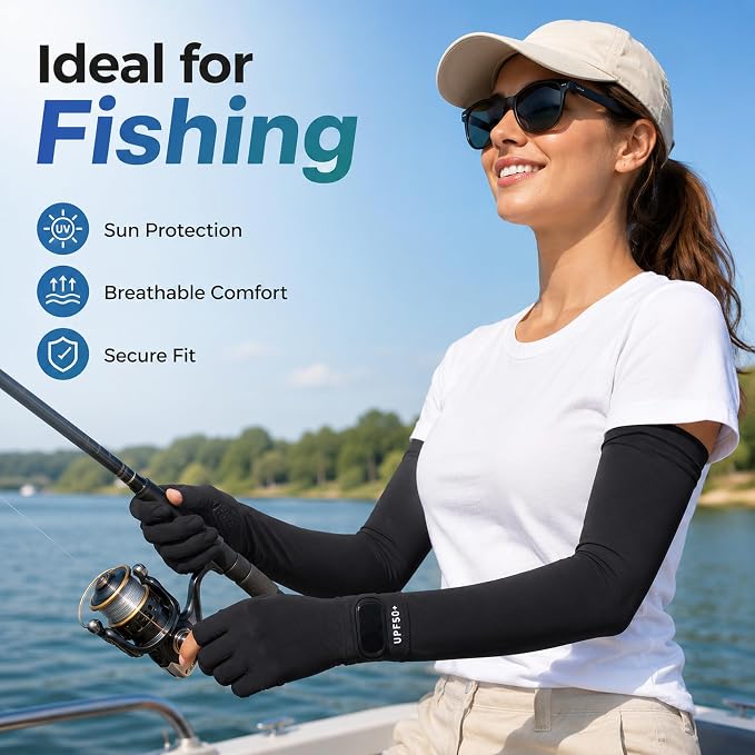 Women Driving Gloves, UV Protection Sun Gloves, Touchscreen Full Finger | UPF 50+ fabric blocks 99% UV rays, protecting hands during driving, cycling, fishing, hiking and outdoor activities