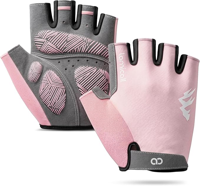 Lamicall Bike Gloves for Men Women - [Anti-Slip Shock-Absorbing Pad] Workout Gloves, Breathable Materials, Cycling Gloves for Bicycle, Gym, Motorcycle, Hiking, Indoor & Outdoor Sports