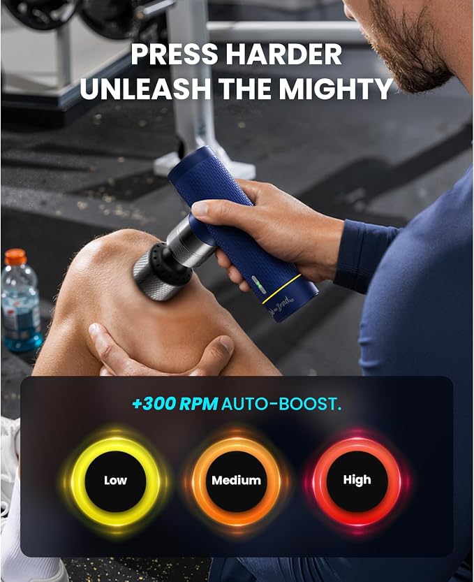 BOB AND BRAD A7 Pro Mini Massage Gun, Heat & Cold, 11mm Deep Tissue, Quiet | Portable quiet percussion massager, carrying case, post-workout muscle recovery, back and leg use, FSA-HSA eligible