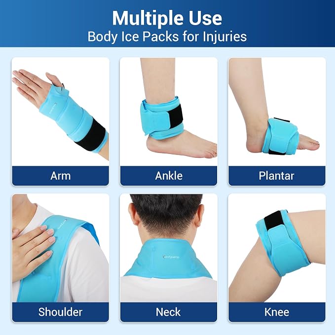 Comfytemp 24.5" Extra Long Wrist Ice Pack Wrap for Carpal Tunnel Relief | FSA Eligible HSA, Reusable Gel Wrist Brace Hot Cold Compress for Hand Forearm Pain, Arthritis, Computer Overuse Injuries