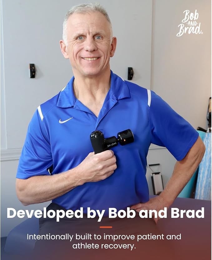 BOB AND BRAD Q2 Pro Mini Massage Gun with Heat and Cold, Pocket-Sized Deep Tissue Massager, HSA Portable Percussion Muscle Massager Gun, Ultra Small & Quiet Muscle Massager, FSA Eligible