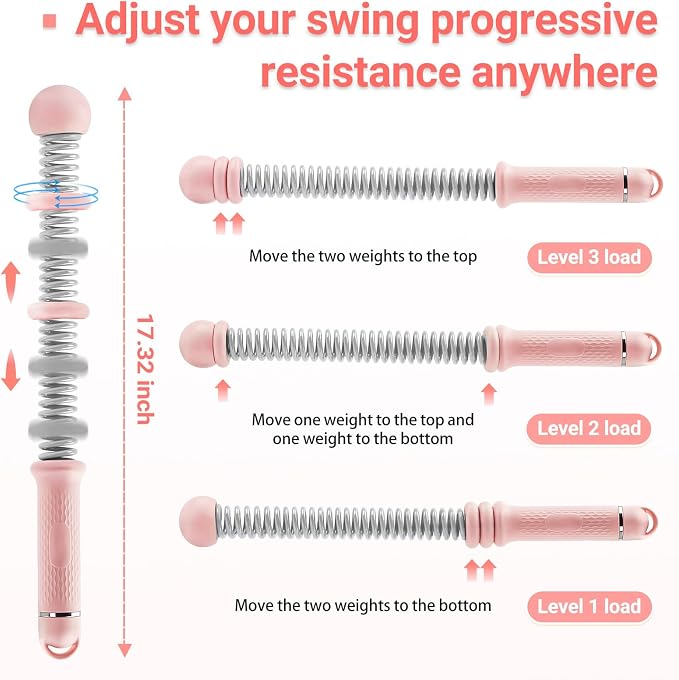 Adjustable Ropeless Battle Ropes for Home Gym-Cordless Training Rope Fitness Equipment for Men & Women,Portable Arm Exerciser Rope for Strength Building, HIIT and Low-Impact Aerobic Training (Pink)
