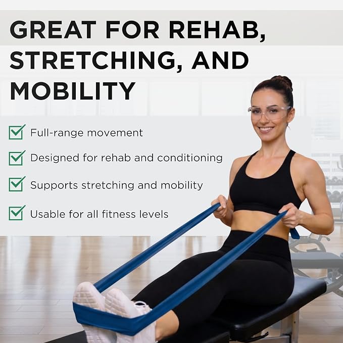 THERABAND Resistance Bands Set, Elastic Bands for Exercise & Physical Therapy, Strength Training for Upper & Lower Body Fitness