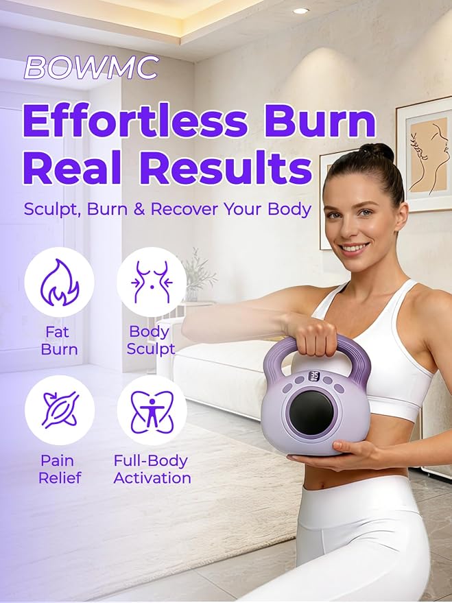 Vibration Kettlebell – 3LB Golden Weight Ideal for Women’s Fat Loss, Body Sculpting & Lymphatic Drainage – Slimming Vibration Exercise Machine for Toning, Circulation & Daily Home Workouts