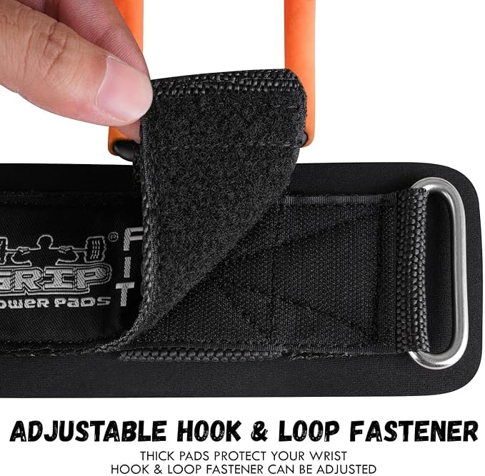 Weight Lifting Rod Hooks Heavy Duty Wrist Wraps Power Weight Lifting Training Gym Grips Straps Set of 2