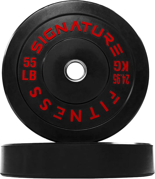 Fitvids 2-Inch Olympic Rubber Weight Plates Pair, Bumper Plates for Strength Training, multiple options