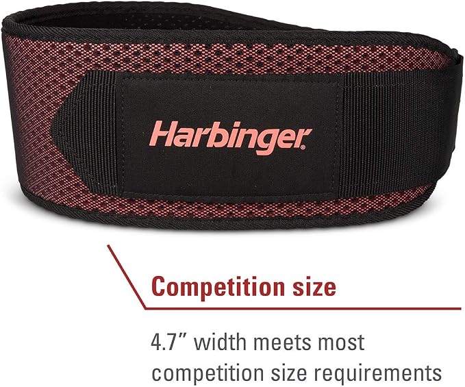 Harbinger Weightlifting Belt - Red, 4.5 Inch, Small