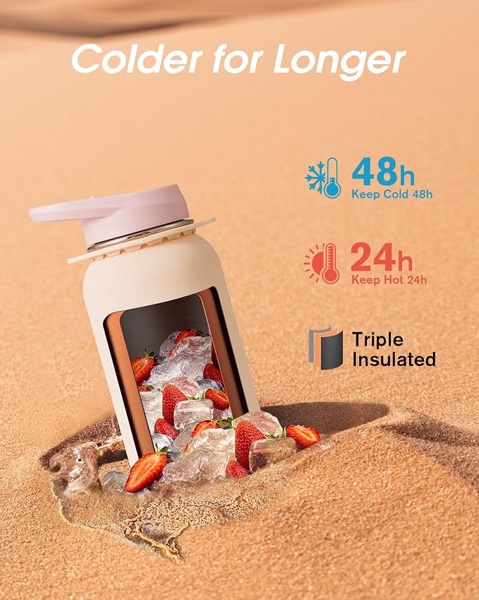 Coolflask 32 oz Water Bottle Insulated Stainless Steel with Strap | Metal Water Flask with Straw & Spout Lids, Triple-Wall, Cold 48+h, Dishwasher Safe, Leakproof, BPA-Free, for Gym & Hiking