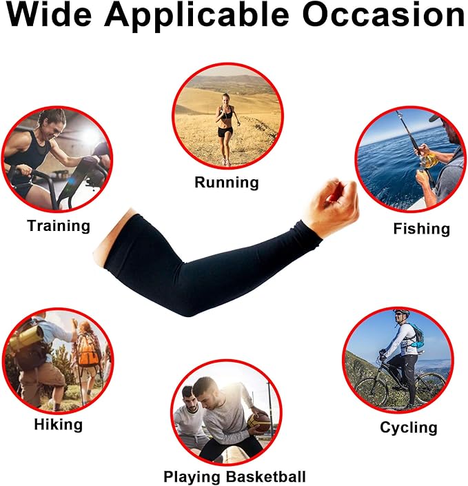 PFFY UV Protection Cooling Arm Sleeves for Men and Women UPF 50 Sun Sleeve