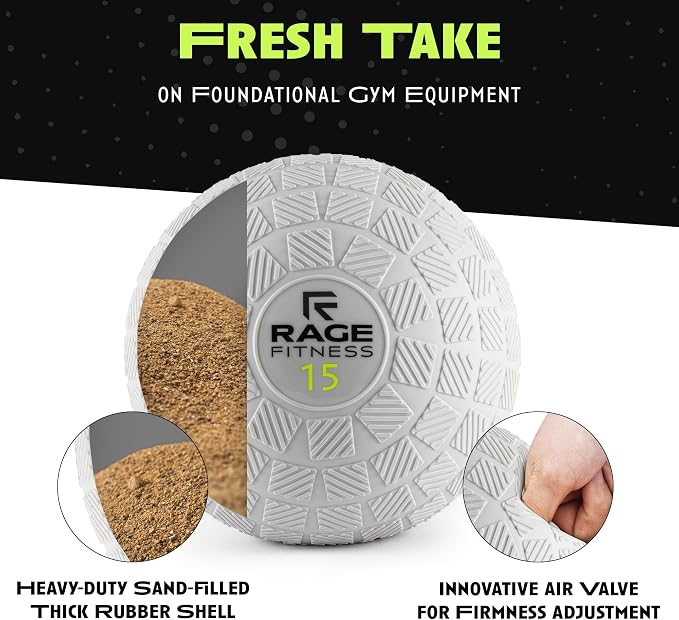 Slam Ball 10/15/20lb, Tread Texture Grip Medicine Balls - Stregnth Training