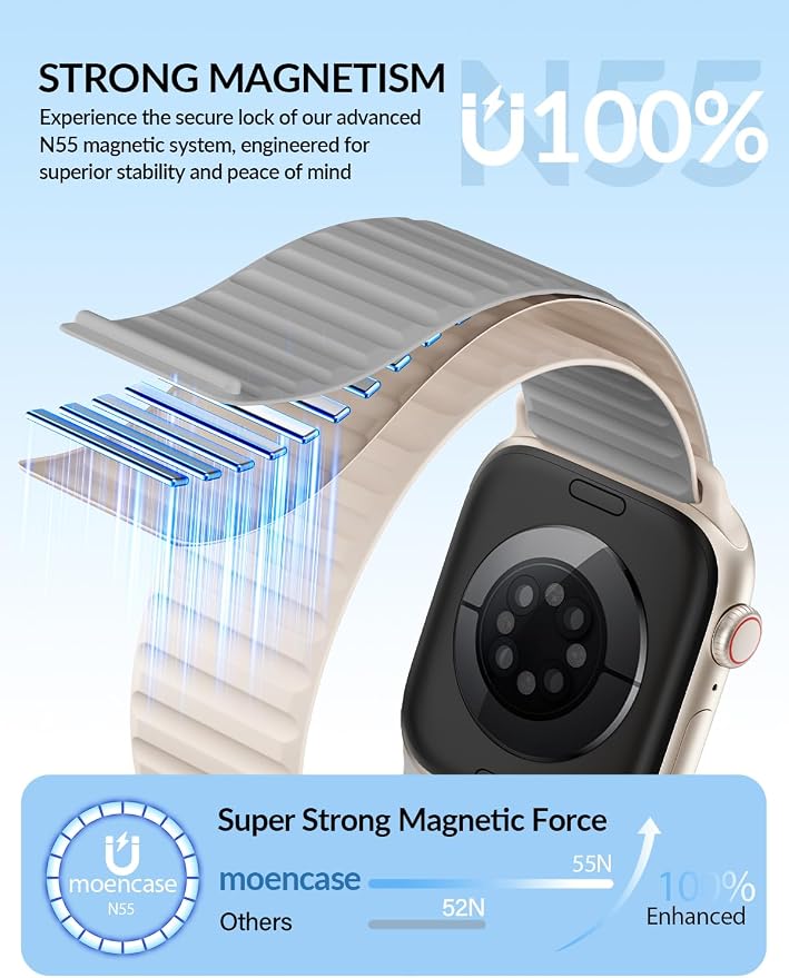 Patented Magnetic Silicone Sport Band for Apple Watch Bands for Women Men | Soft Silicone Solo Loop 40mm 38mm 41mm 44mm 45mm 42mm 49mm, Sport Strap for iWatch Series 11 10 9 8 7 6 5 4 3 2 1 SE Ultra