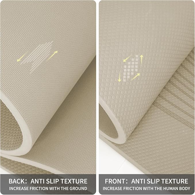 PAIDU Large Yoga Mat 72"x36"x10mm Non-Slip Exercise Mat for Home Gym Studio | Extra wide & thick non-slip yoga mat, works on all floors, ideal for stretching, yoga studio, gym and home workouts