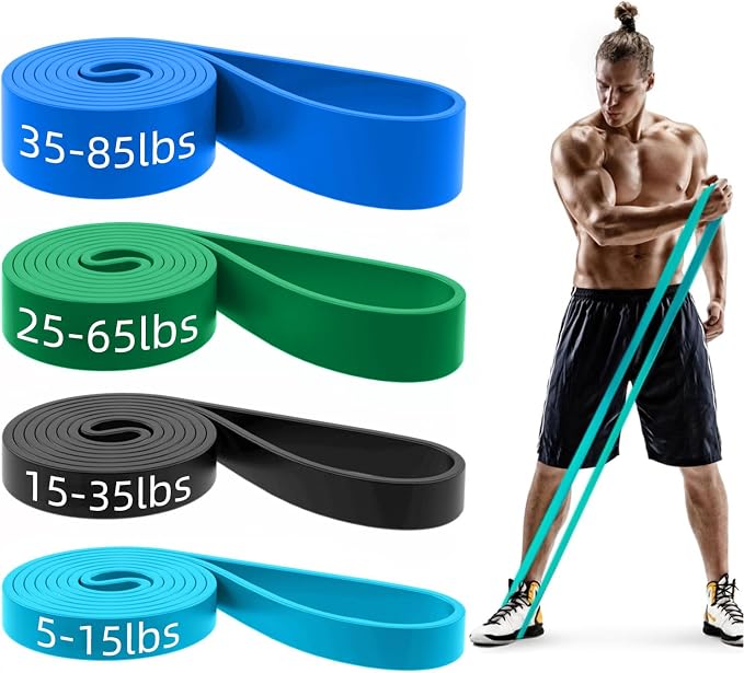 Pull Up Bands, Resistance Bands Set, Exercise Workout Bands for Men & Women, Ideal for Body Stretching, Physical Therapy and Muscle Training