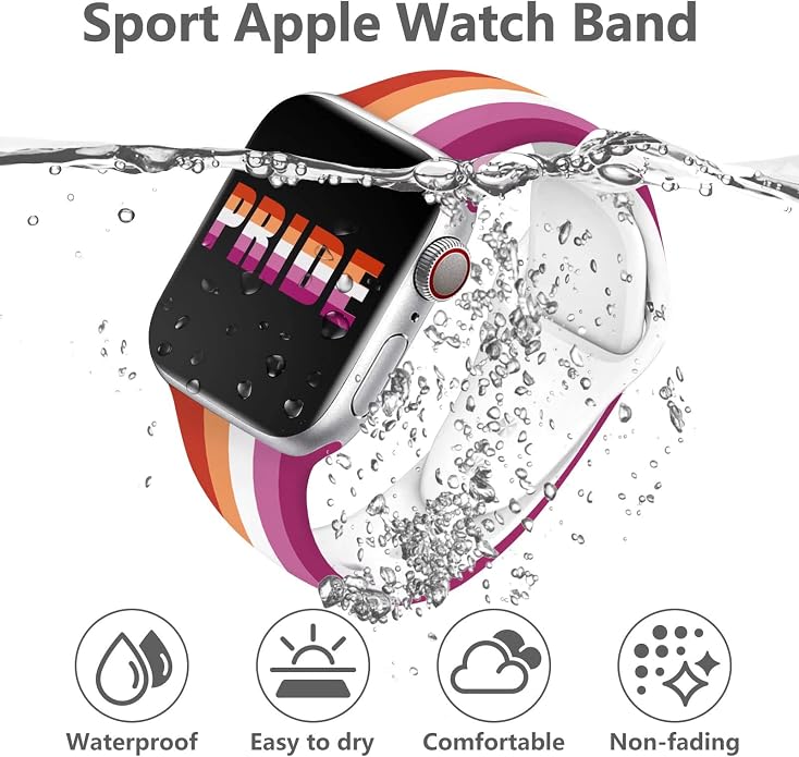 Pride Watch Band Compatible with Apple Watch Series 11 10 9 8 7 6 5 4 Ultra SE (Replacement Silicone Strap for iWatch 40mm - 49mm)