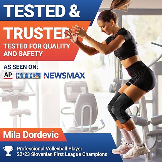 DR. BRACE ELITE Knee Brace with Side Stabilizer (2 Pack) Knee Brace | for Women & Men, Workout, Sports, Daily Knee Compression Sleeve for Maximum Knee Pain Support & Fast Recovery
