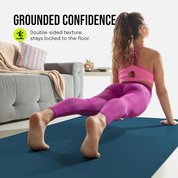 Gogokiwi Extra Wide Yoga Mat for Men Women (72"L x 36"W) Non Slip Fitness & Exercise Mat with Alignment Marks for Yoga, Pilates, Floor Workouts