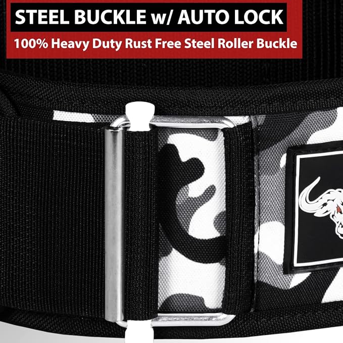 IBRO Quick Locking Premium Weight Lifting Belt - Back Support for Powerlifting, Cross Training & Gym Bodybuilding - 4 Inch Nylon Men and Women with Metal Buckle for Core Stability