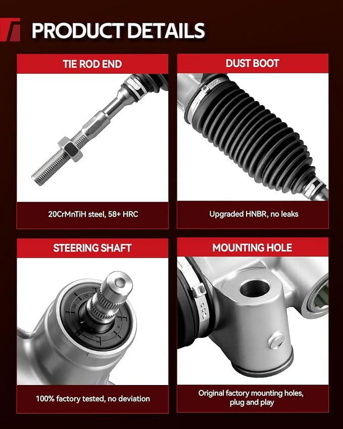 Torchbeam Electronic Power Steering Rack and Pinion Replacement for Toyota 2010-2015 Prius All Models, Lexus 2011-2017 CT200h All Models Replace# 1G26003