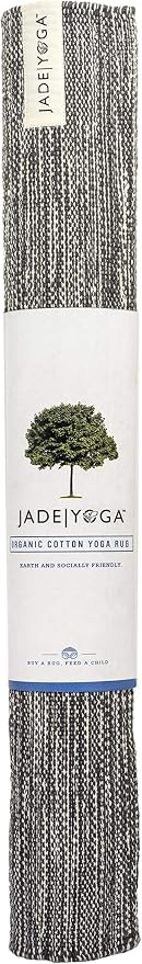 Jade Yoga Organic Cotton Hand Loomed Yoga Mat 72" Indigo