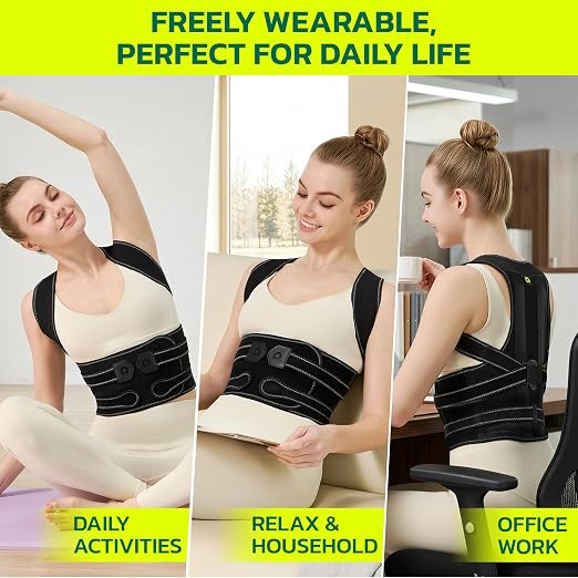 Back Brace Posture Corrector for Women, Upgraded Upper Back Support – Helps Neck, Shoulder & Back Pain Relief, Comfortable Spine Support Belt for Office, Work and Home Daily Use