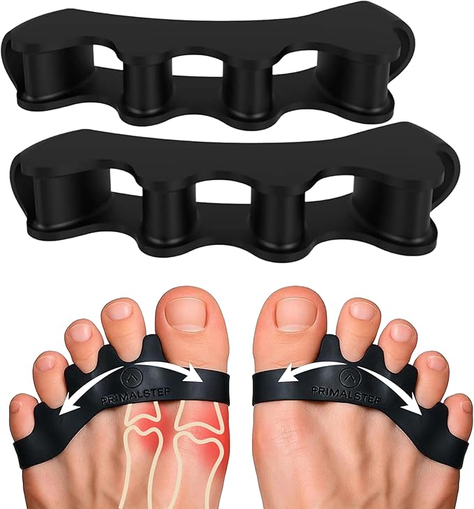 VYCE PrimalStep Toe Separators, Spreaders, Spacers, S/M | Straightener to Correct Toes for Men and Women, Bunion Corrector, Plantar Fasciitis and Athletic Mobility