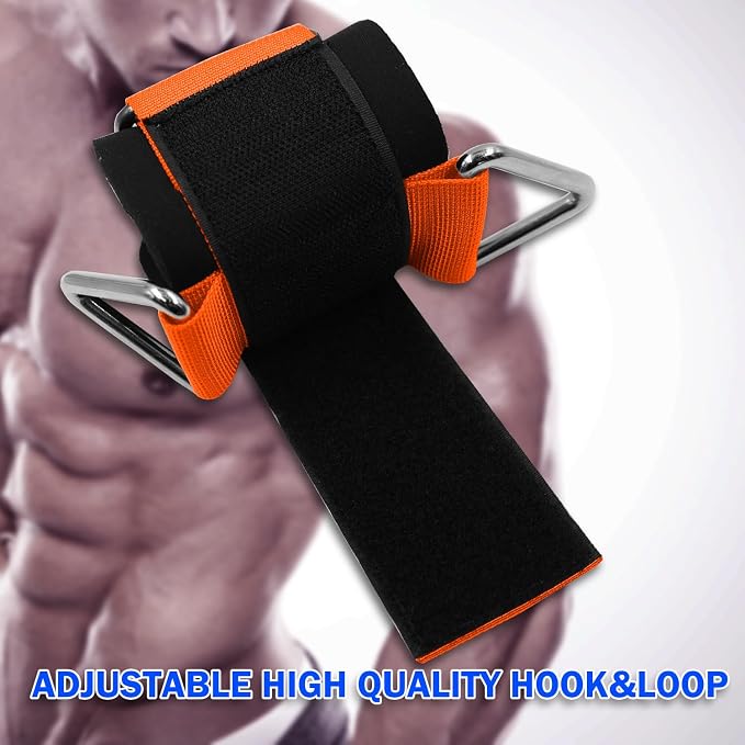 Wrist Cuffs for Cable Machines – Padded & Adjustable Straps for Lateral Raises, Tricep Pushdowns & Strength Training