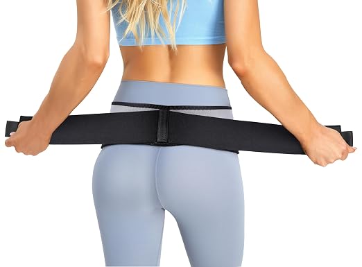 Pro Enrichment Sacroiliac SI Joint Hip Belt – USA Patented Lower Back Brace Support – Pelvic, Nerve, Sciatica Pain Relief. Adjustable Hip Brace, Non-Slip Si Belt for Women & Men (XL)