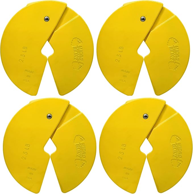 Micro Gainz 2.5LB Dumbbell Fractional Weight Plates, 4-Piece
