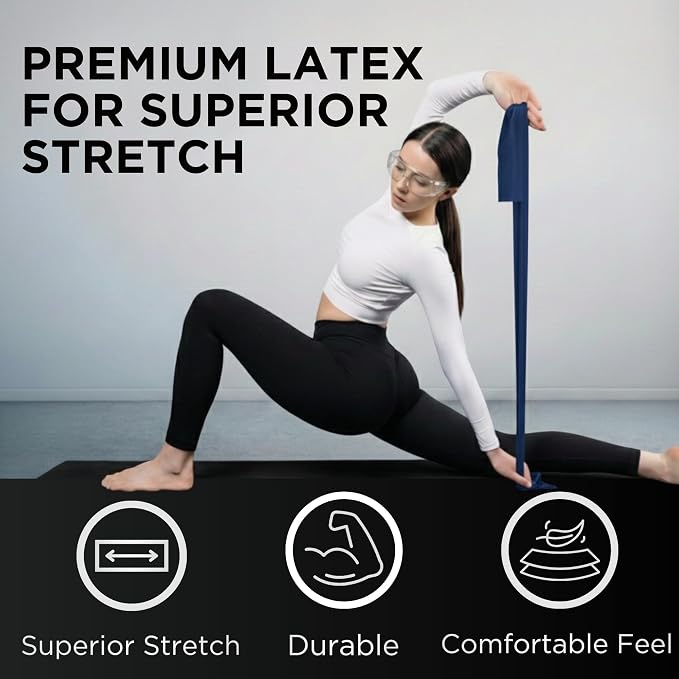 THERABAND Resistance Bands Set, Elastic Bands for Exercise & Physical Therapy, Strength Training for Upper & Lower Body Fitness