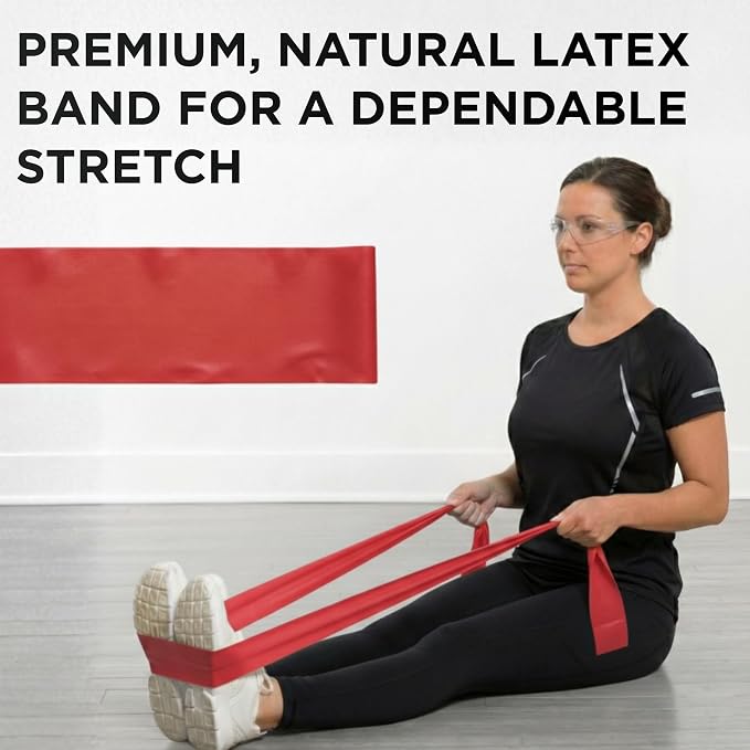 THERABAND Resistance Band, 50-Yard Roll, Latex Elastic Band for Exercise, Stretching, Physical Therapy, Yoga, Pilates, Home Workouts, Cut-to-Length, Color-Coded Levels