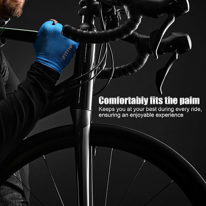 Cycling Gloves for Men Women, Half-Finger for Bike, Gym, Weight Lifting, Workout, Riding, Outdoor Sports