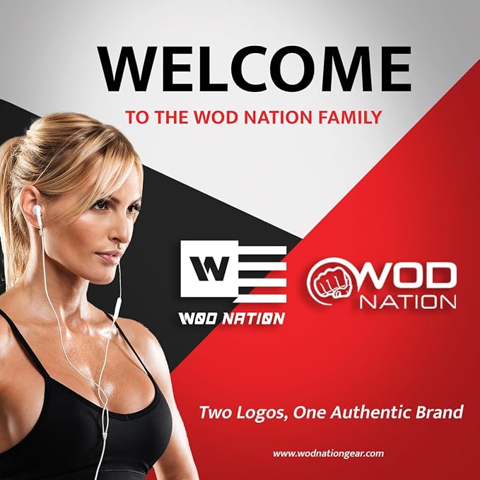 WOD Nation Weighted Jump Rope for Women & Men - 1 Pound (1LB) Adjustable Heavy Speed Jump Rope Handles with Removable Weights 4Crossfit, Cross Training, Boxing.