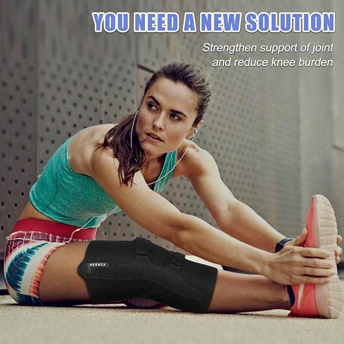 NEENCA Professional Knee Brace, Medical Knee Support for Women & Men Relief | Patented Patella Tendon Strap & Gel Pads & Metal Stabilizers, for Knee Pain, Meniscus Tear, ACL, Joint Pain, Sports, Workout