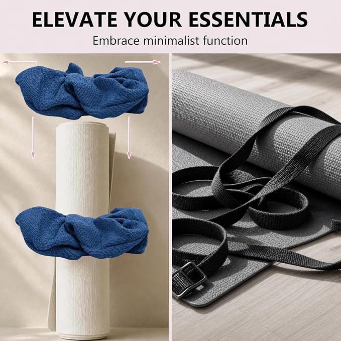 Yoga Mat Scrunchie Yoga Mat Strap Carrier Pilates Mat Holder | Holds Your Yoga Mat in Style, Adjustable & Stretchy Yoga Mat Band, Fits Most Standard Yoga Mats (mat not included),Yoga Gifts