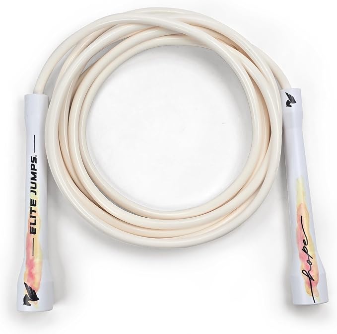 Elite Jumps 6mm PVC Jump Rope, Adjustable Skipping Rope | Non-kinking PVC cord. Unbreakable handles. Smooth rotation. For cardio and boxing.