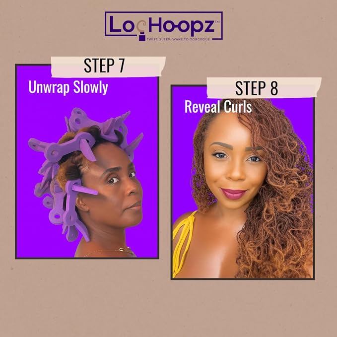 – 10 Long Hair Foam Curling Loops for Microlocs & Sisterlocks, No Heat Hair Curlers for Natural Curls, Soft Sleep-Friendly Rollers for Textured Hair.