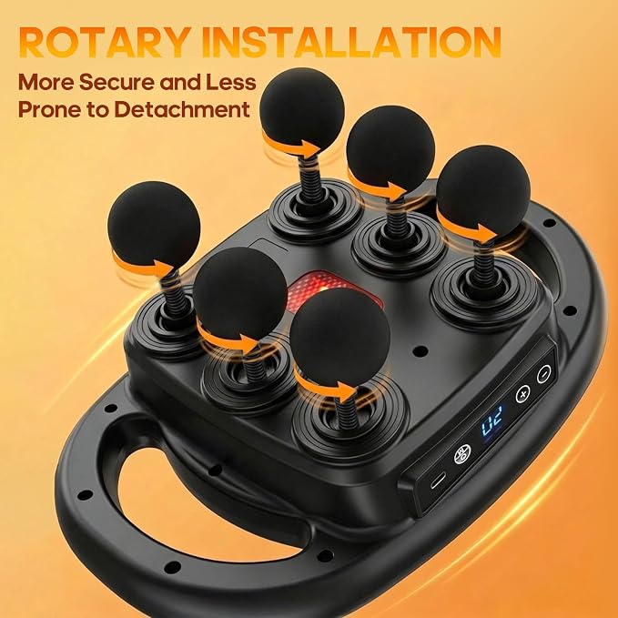 AERLANG Massage Gun Deep Tissue Muscle Back Massager for Pain Relief 6 Head | Percussion Multi Head Massage Gun Tool Handheld Massager with 9 Levels 4 Modes Portable Muscle Massager Gifts for Men Women