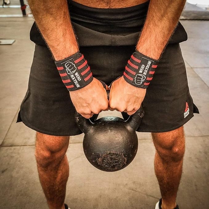 WOD Nation Wrist Wraps for Weightlifting & Strength Training – Professional Gym Straps w/Thumb Loop for Men & Women