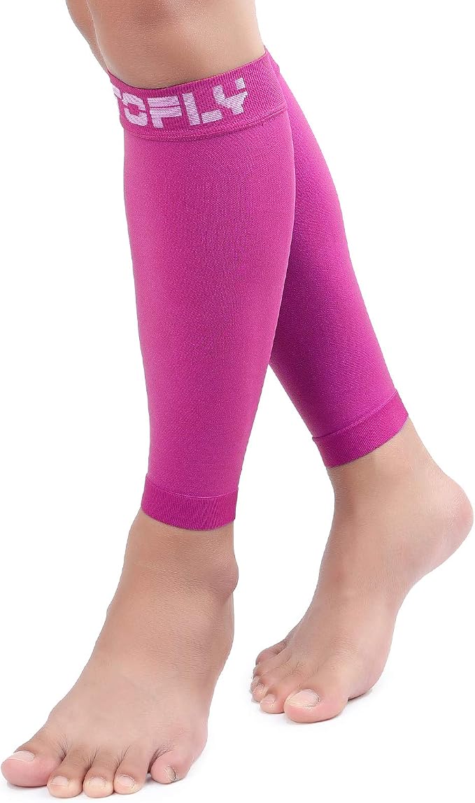 TOFLY Calf Compression Sleeve 20-30mmHg 1 Pair Footless For Men & Women | Footless Compression Socks For Leg Support, Shin Splint, Pain Relief, Swelling, Varicose Veins, Maternity, Nursing, & Travel