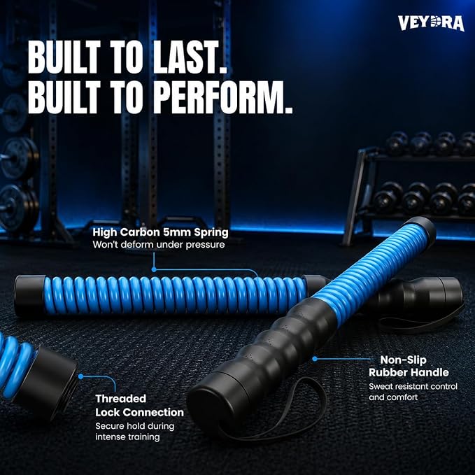 Ropeless Battle Ropes with Adjustable Weight & 5 Resistance Bands – Cordless Battle Ropes for Home Gym, Weighted Exercise Ropes for Strength Training & Full Body Workout for Women & Men