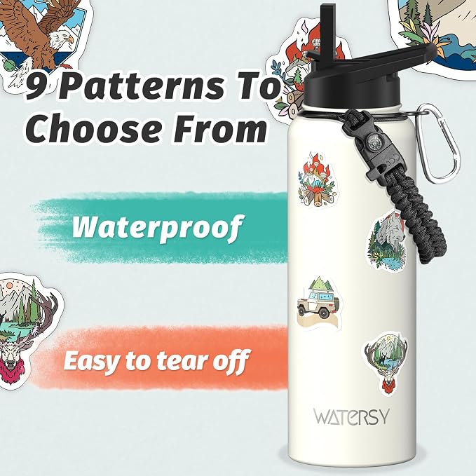 40oz Insulated Water Bottle (Cold for 48 Hrs),BPA Free&Leak Proof,Stainless Steel Water Flask,Water Jug with Straw Spout Lids for Gym,Hiking,Travel,White