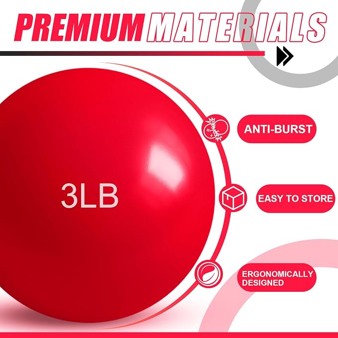 Halloscume 1 lb 2lb 3lb 4lb 5lb Weighted Toning Balls for Exercise, Innovations Soft Medicine Balls for Exercise, Pilates, Yoga, Balance, Flexibility