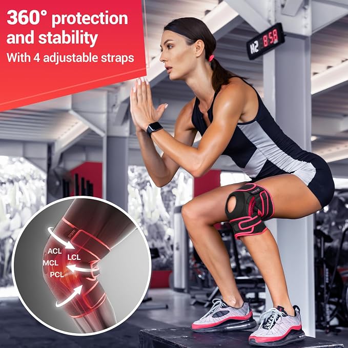 DR. BRACE ELITE Knee Brace with Side Stabilizers & Patella Gel Pads | for Maximum Knee Pain Support and knee recovery for men and women-Please Check How To Size Video (Sunrise, XX-Large)