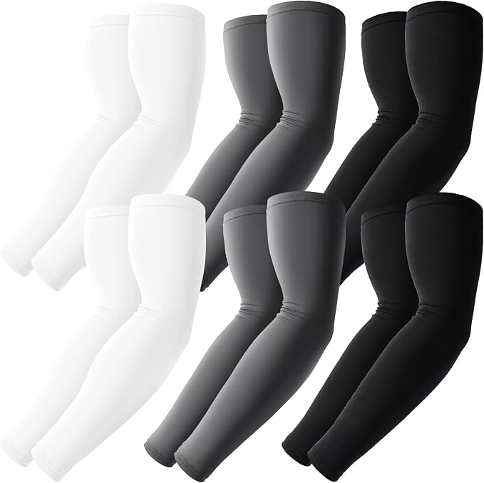 BHYTAKI Cooling Compression Arm Sleeves for Men Women,UPF50 UV Sun Protection Sleeves for Work Sport Tattoo Cover Up
