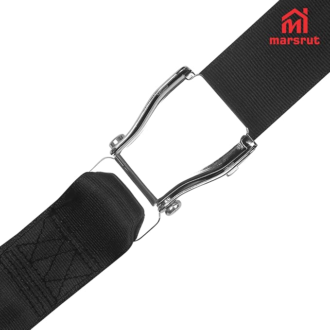 Belt Squat Collar for Nordic Hamstring Curl on Bench, 5.6Ft Long Buckle Strap for Seat Workouts Leg Extension Machines Achieve Stability Comfort Home Exercise Fitness Assisted Muscles Women Men Black