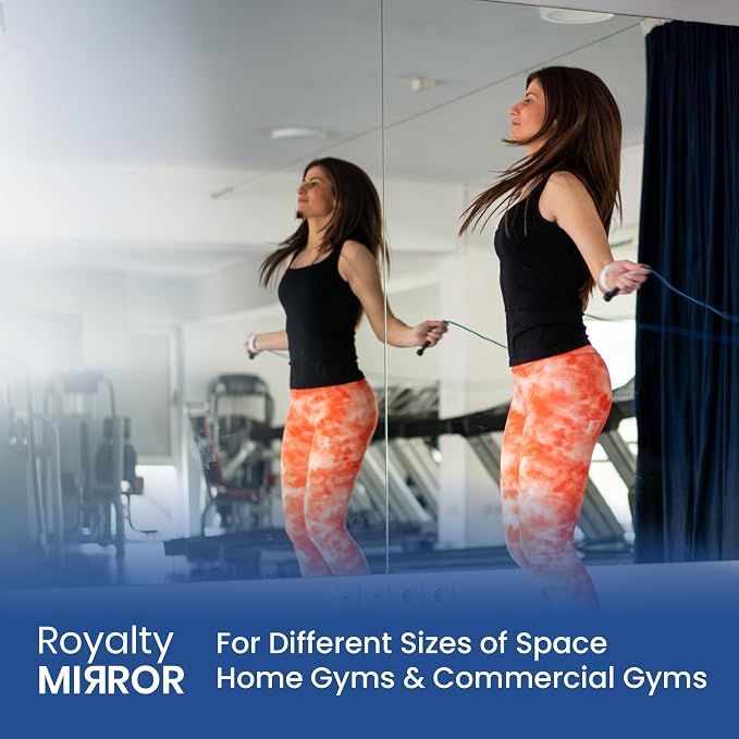 Tempered Home Gym Mirror 72"x36" - 1/4" Thick Body Large Wall Mirror Full Length for Bedroom, Garage, Bathroom - Frameless, HD Ultra Clear 72"x36"