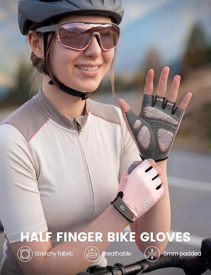 Lamicall Bike Gloves for Men Women - [Anti-Slip Shock-Absorbing Pad] Workout Gloves, Breathable Materials, Cycling Gloves for Bicycle, Gym, Motorcycle, Hiking, Indoor & Outdoor Sports