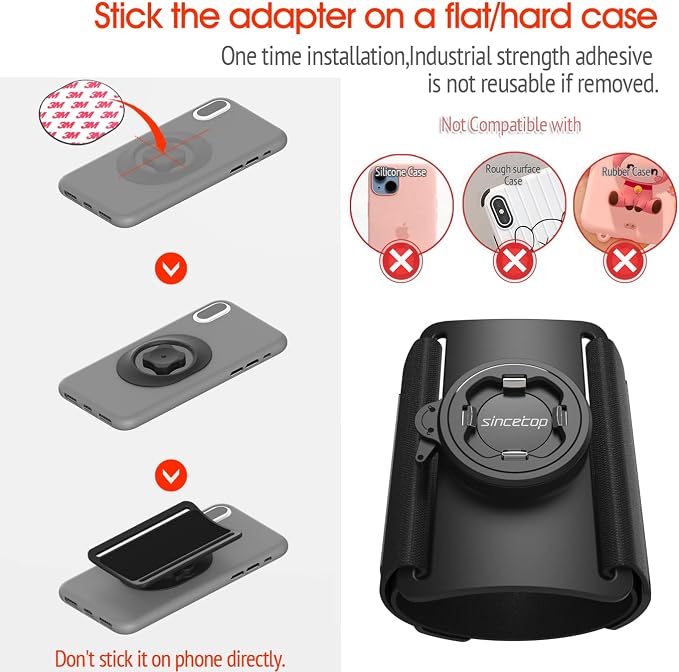 Running Armband Phone Holder for Hiking,Quick Release Attach/Detach Smartphone Mount,Sports Fitness, Detachable Workout Sports Armband,Compatible with iPhone Samsung Google【Series C-2nd Gen】