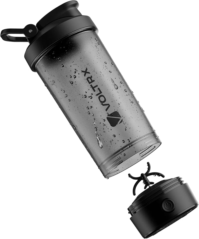 VOLTRX Protein Shaker Bottle, Merger USB C Rechargeable Electric Protein Shake Mixer, Shaker Cups for Protein Shakes and Meal Replacement Shakes, BPA Free, 24oz